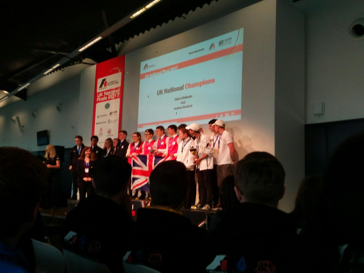 Liberty_F1is's tweet photo. Well done to the "Honey Badgers", thoroughly deserved it and did the whole of Coventry proud!! #AcademyRacing #f1inschools @AcademyRacingF1 https://t.co/q9xBN0y31F