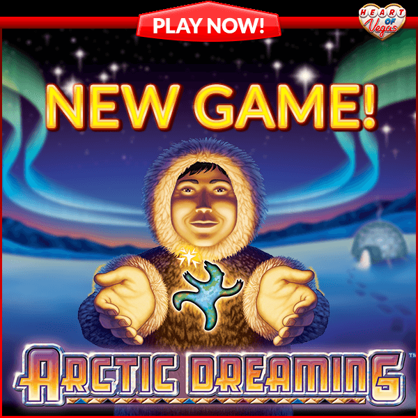 Heart_of_Vegas's tweet image. It looks ⛄ COLD,⛄ but Arctic Dreaming is one of the 🔥 HOTTEST 🔥 slots around! Try it! :) hov.rocks/lovehov