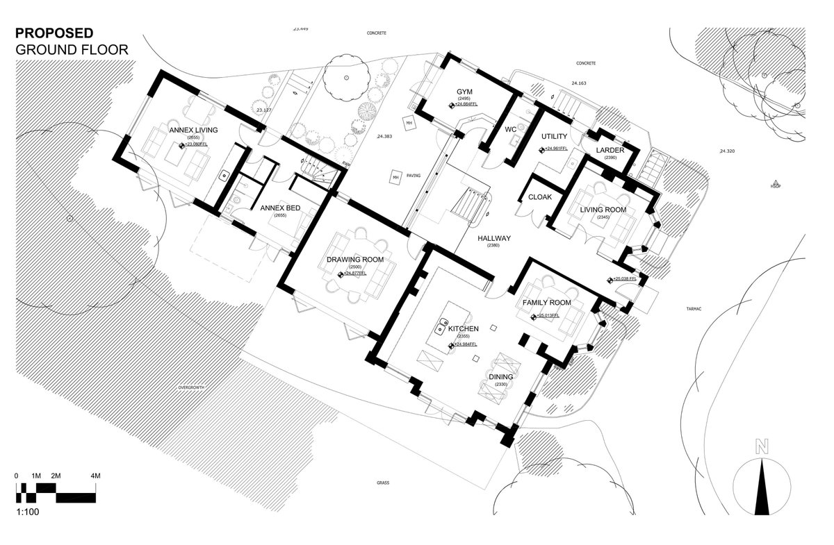 Application submitted for the erection of a side, rear and annex extension to an existing Victorian detached property
