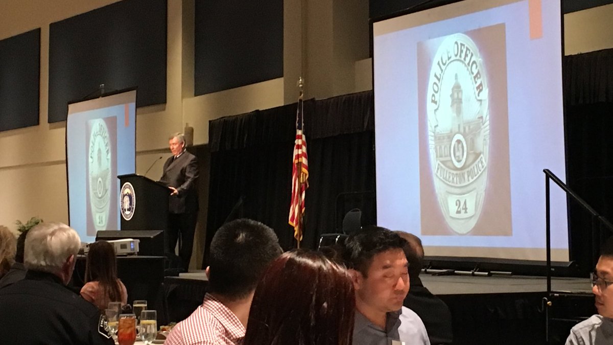 KarissaUSA's tweet photo. @FullertonCA Mayor Bruce Whitaker thanks &amp; acknowledges the @FPDPIO for their service to our community. #TeamHarkey #District4 https://t.co/aeoUyVoa9p