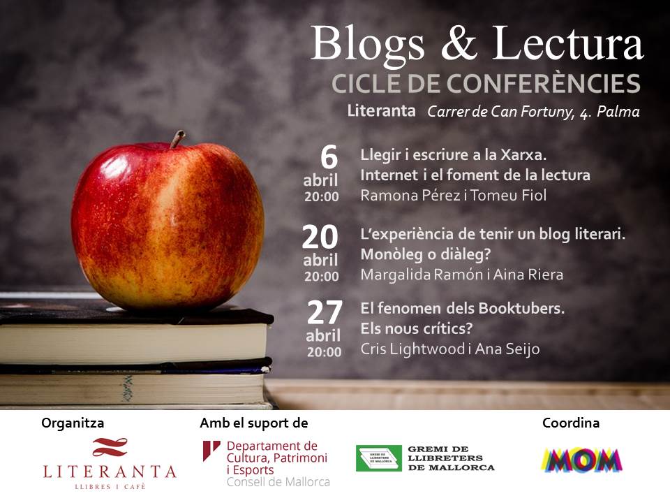 _literanta's tweet photo. @_literanta 6, 20 i 27 abril Cicle Conferències #Blogs &amp; #Lectura amb bloggers, escriptors i booktubers / Internet i el Foment de la Lectura https://t.co/fWpye9T1lZ