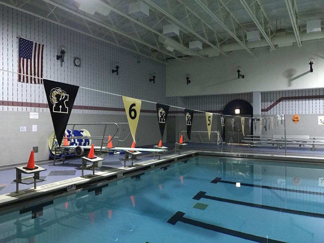 AceFlagCo's tweet photo. Installed these swimming pennants we made at JFK HS in Cheektowaga! https://t.co/1FaAxVdfwX
