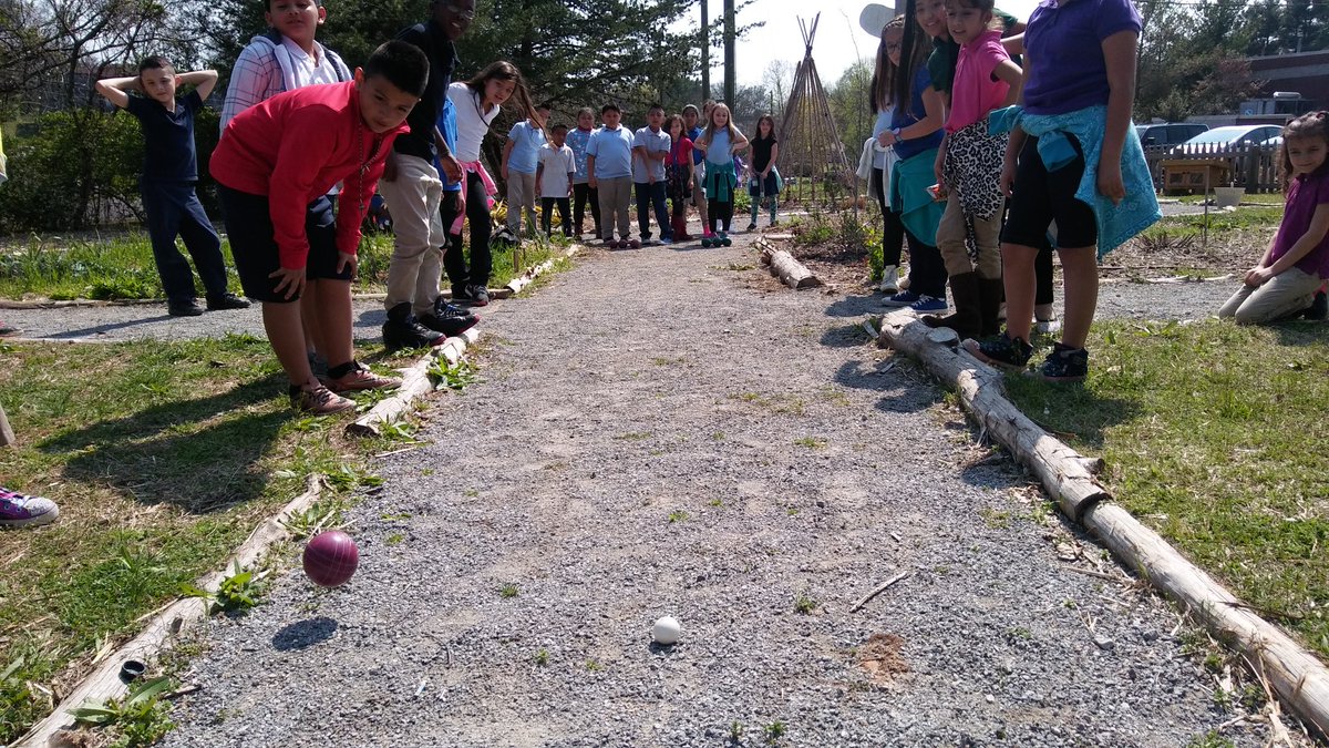 mrsaulSTEAM's tweet photo. @mrsaulscience @WhitsittWildcat students discovering the laws of force and motion while playing bocce! Nothing like direct experience #STEAM https://t.co/XgghryYtPC