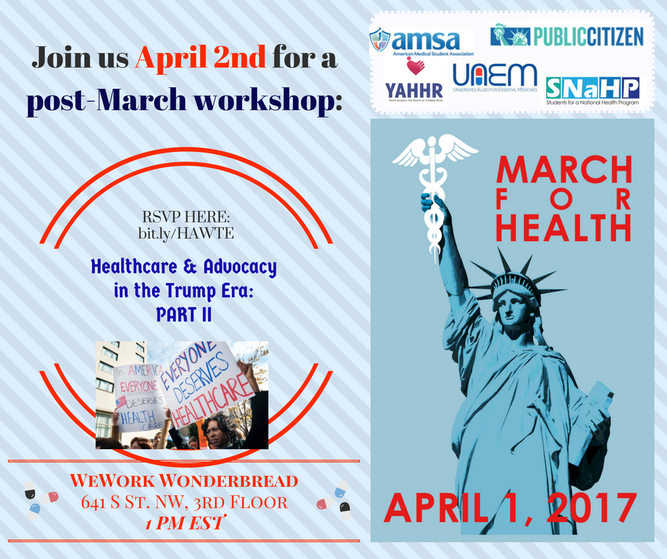 uaem's tweet image. Join us this weekend in the fight for #accesstomeds at the @HealthMarch &amp;amp; attend our health advocacy workshop! RSVP: bit.ly/HATE