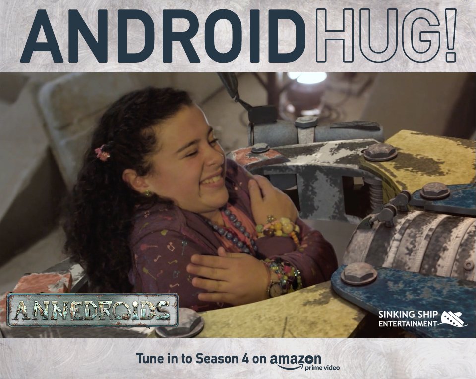 Android hug! Tune in to Season 4 of <a href="/ANNEDROIDS/">Annedroids</a> on @AmazonKids! 🤖