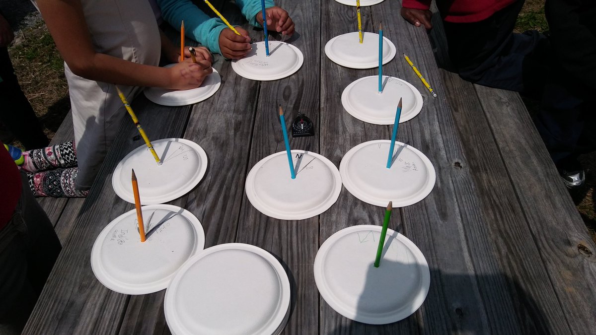 mrsaulSTEAM's tweet photo. @mrsaulscience @WhitsittWildcat  students making sundials and learning about the movement of the Earth! Looks like its time for #STEAM! https://t.co/nkTBq1LB4X
