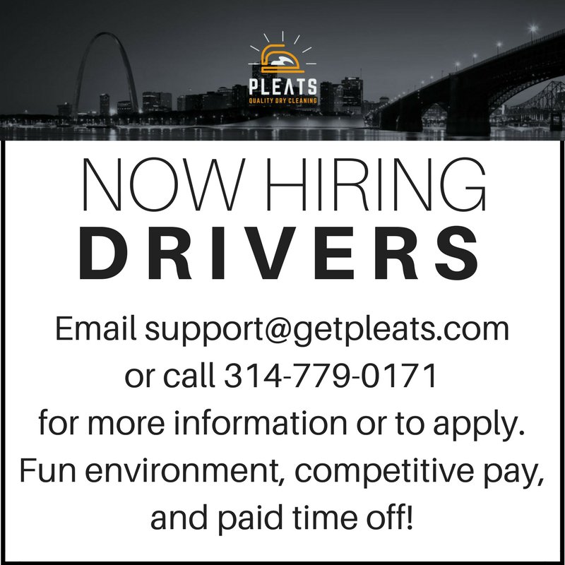 PLEATSCLEANERS's tweet photo. Apply with PLEATS! #PleatsCleaners #nowhiring #jobs https://t.co/h9TQBWAcg3