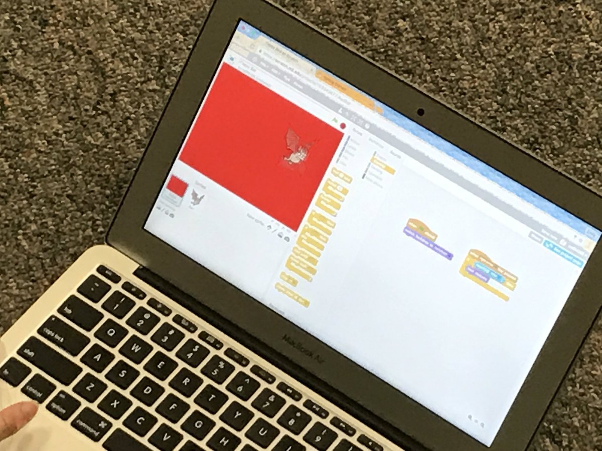 treyw97's tweet photo. Final day of our Google CS-First themed club meetings! Flappy bird style games! #eddins #eddinsCode #myMISD #mckedtech #kidsdeserveit https://t.co/9Shkyp0IDD