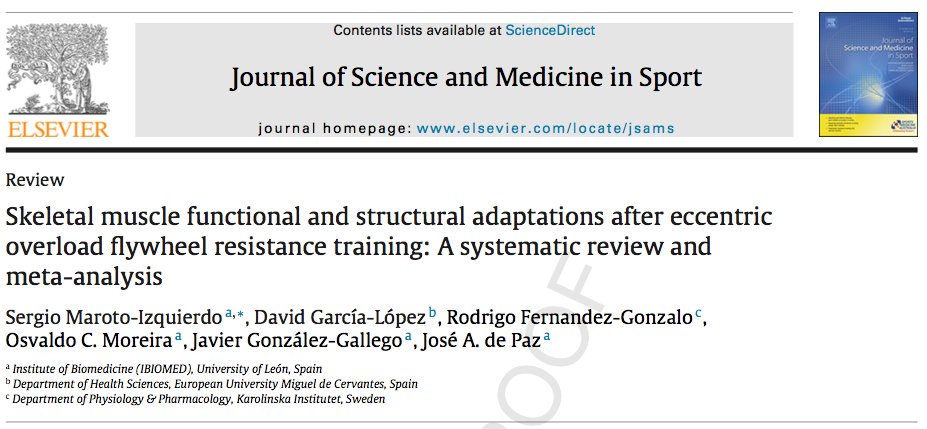 SergioMaroto12's tweet image. My new systematic review and meta-analysis about #flywheeltraining with #eccentricoverload is now available at jsams.org/article/S1440-…