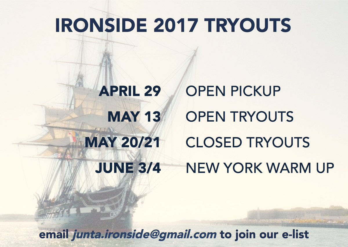 Announcing tryouts for Ironside 2017!