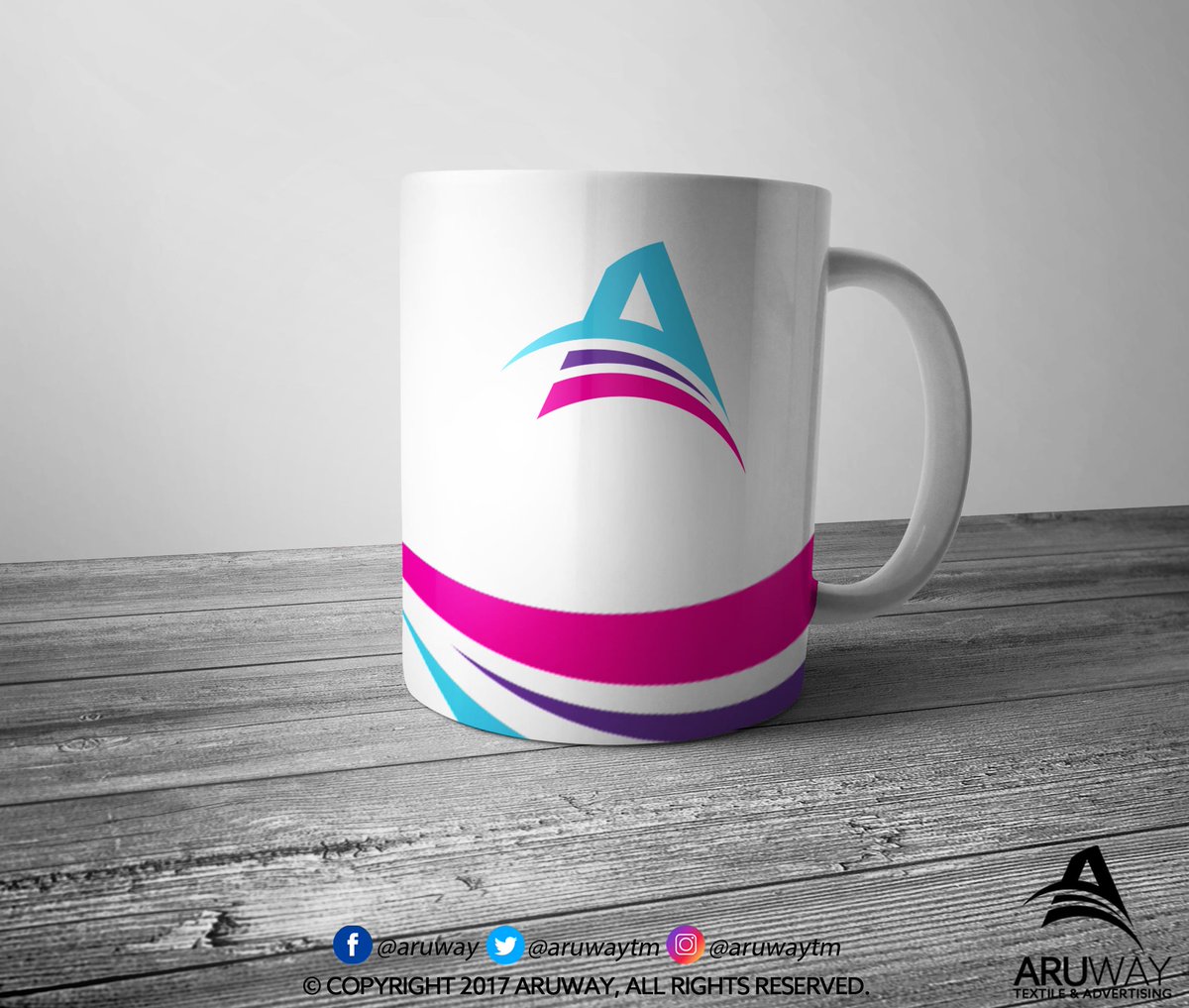 Aruwaytm's tweet photo. Position your brand is a great challenge. We help you with designs printed on advertising mugs. #Merchandising #Mugs info@aruway.com https://t.co/HQHS1eAdvL