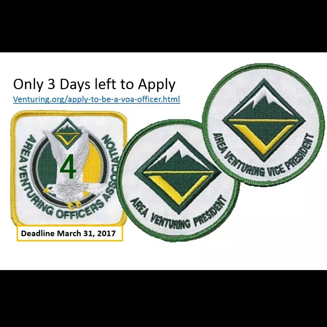 area4venturing's tweet photo. Turn in your applications before the 31st! https://t.co/a1h8Nse66R