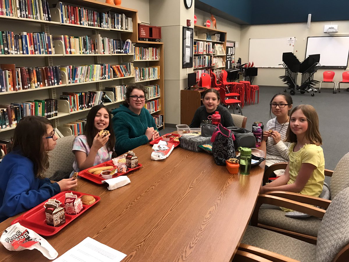 sarahneckert's tweet photo. Chat and Chew- love the art in Junction of Sunshine and Lucky @holly_Sshindler Thanks for a great read! #lseproud #r7libraries https://t.co/8IhgJ6AAoW