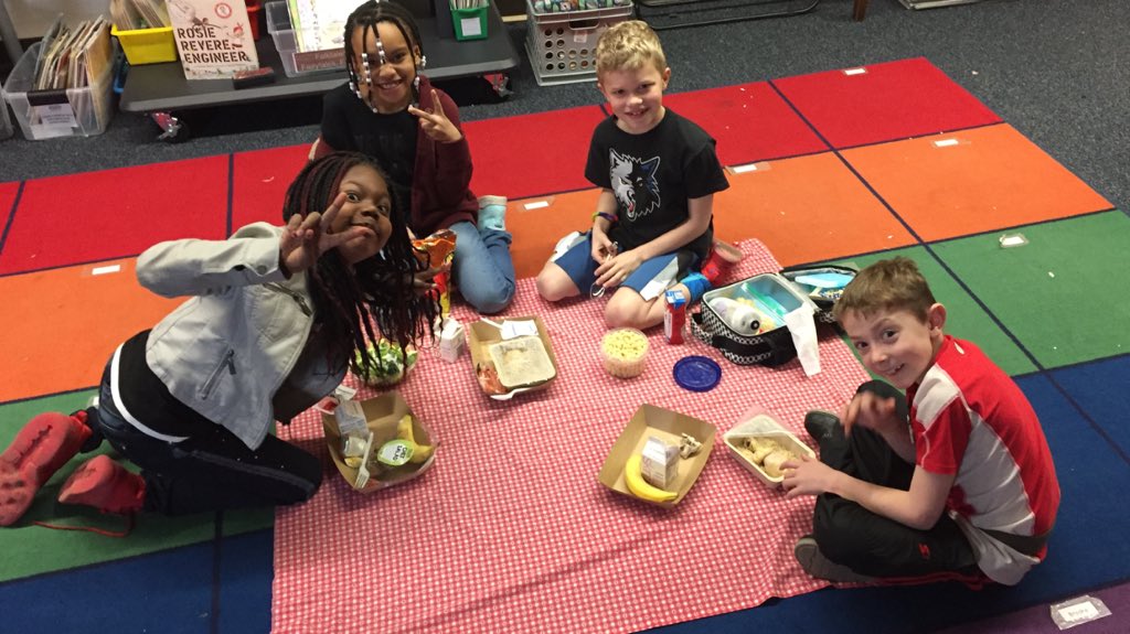 Picnic lunches are the best!! #happycampers <a href="/principalfitz5/">Ryan Fitzgerald</a>