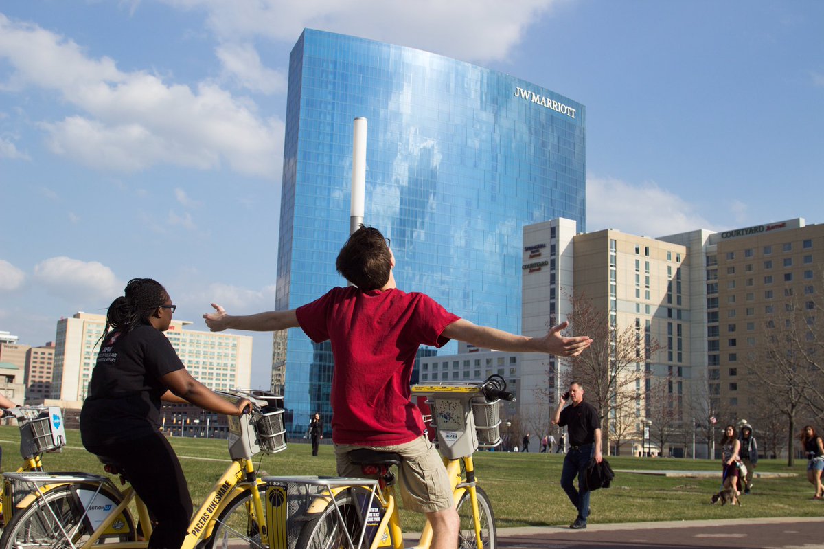 ReCYCLERideIndy's tweet photo. Nathan Saylors, and Judith Atibil enjoying some fresh air on a bike ride around Indianapolis. This could be you in only 21 days! https://t.co/zZuTSYQU2U