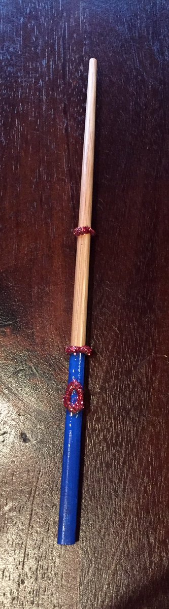 HahnSlp's tweet photo. My son wanted to make custom #HarryPotter wands for our adoption fundraiser.Each has a special power.This is the @FrankMason0 wand.#kubball https://t.co/m6XUQLjmKV