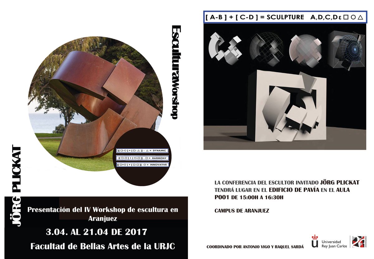El escultor Jörg Plickat, que realizará un Workshop de escultura en el Campus de Aranjuez.
