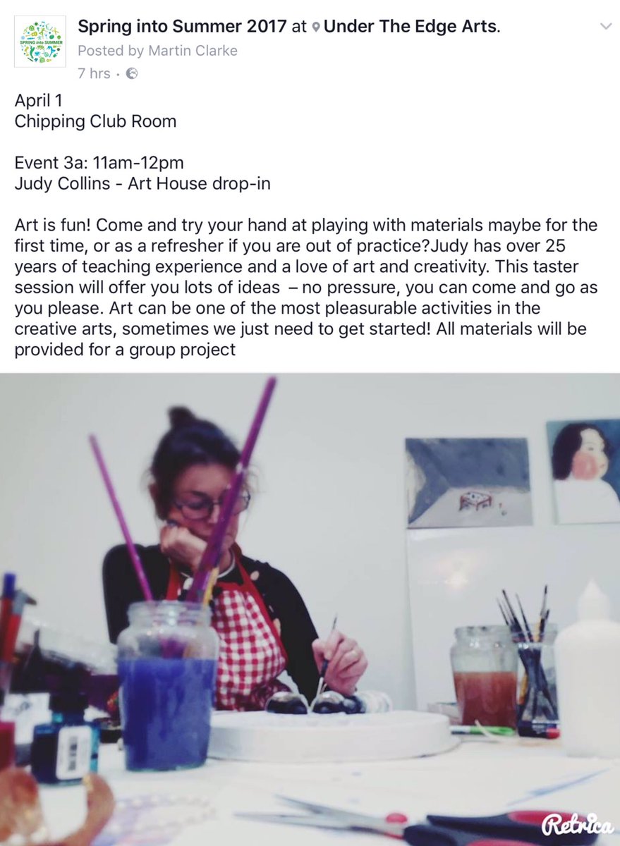 WottonUTEA's tweet photo. Spring into Summer, April 1st all free entry . Here are the Chipping Club Room events . Please come and join in. Bring the children at 9. https://t.co/0kI6QVYxt2