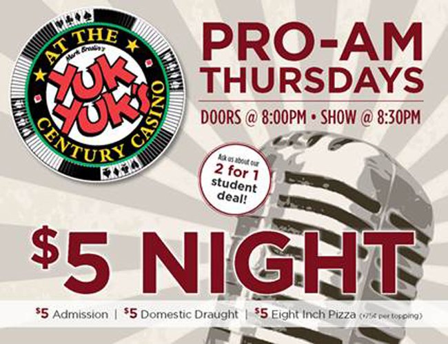 YuksEd's tweet photo. #Edmonton 2night 8:30pm Pro am comedy night! JUST $5 #tickets #pizza #beer See Host @KentTilley &amp; closing @TobenSL https://t.co/gQ3xVFI49w