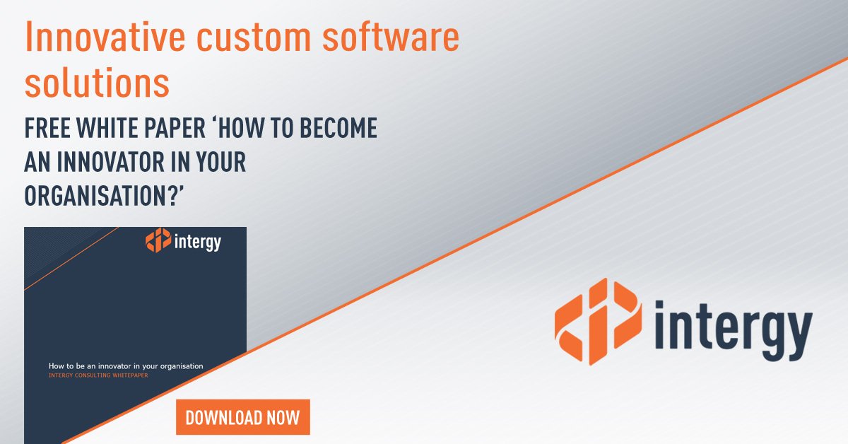 intergyconsult's tweet photo. #Innovate freely - find out how in our new white paper "How to be an #innovator in your organistaion"  https://t.co/xfc5euTPHE #customsoft https://t.co/OVIg9sJ7Z6