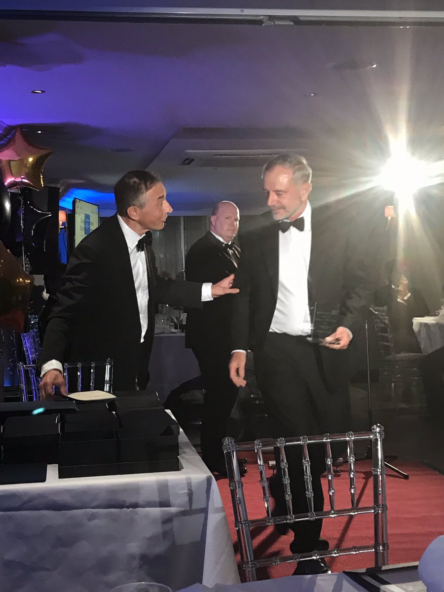 Ted Dichmont collects his award for best clinical supervisor #LincsEdCelebration