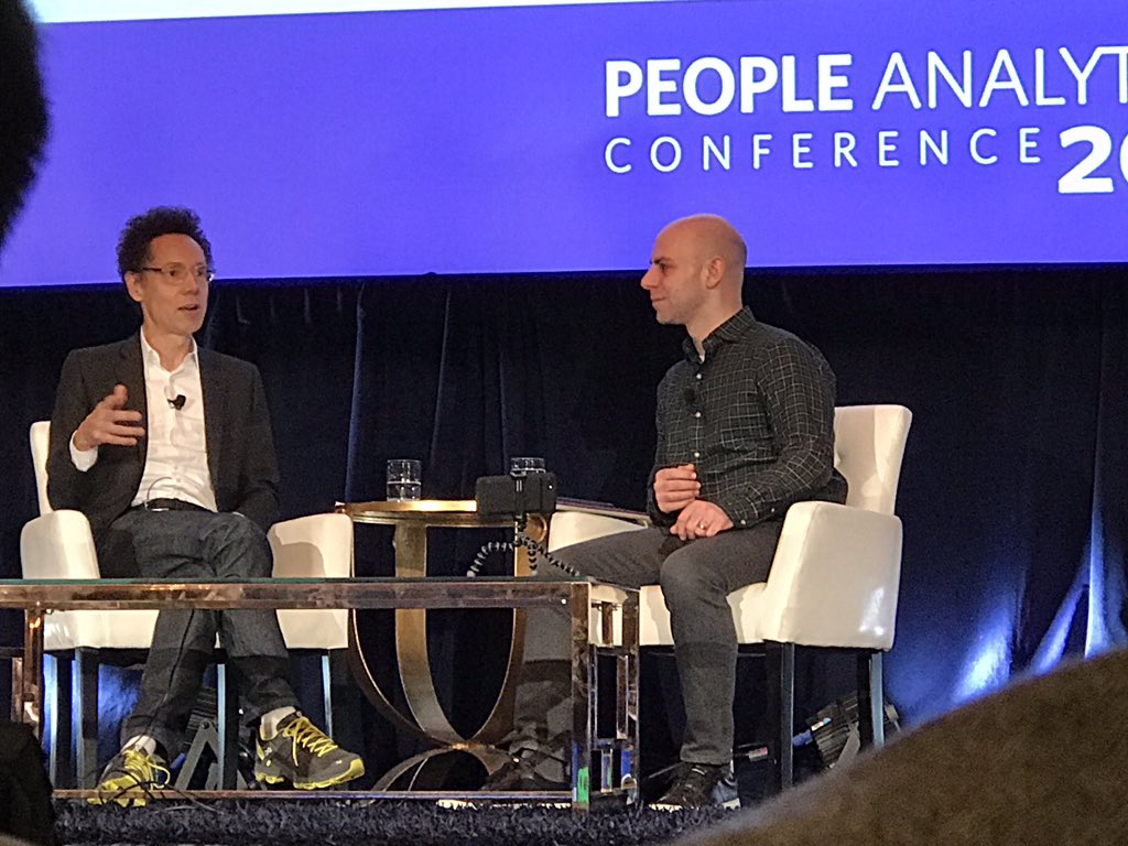 ValHoffman's tweet photo. Here at Wharton's People Analytics Conf with Seyfarth Org Strategy &amp; Analytics team. Malcolm Gladwell's talk great. https://t.co/3iR1iG50Zj
