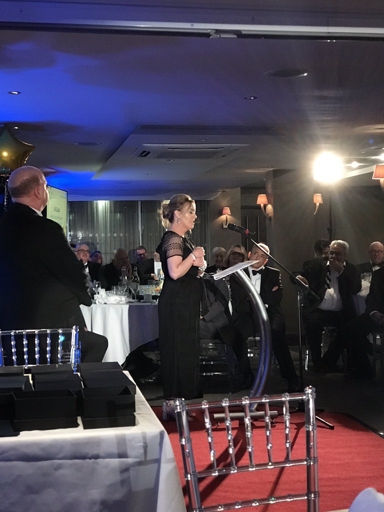 Jill Guild stands up to speak #LincsEdCelebration