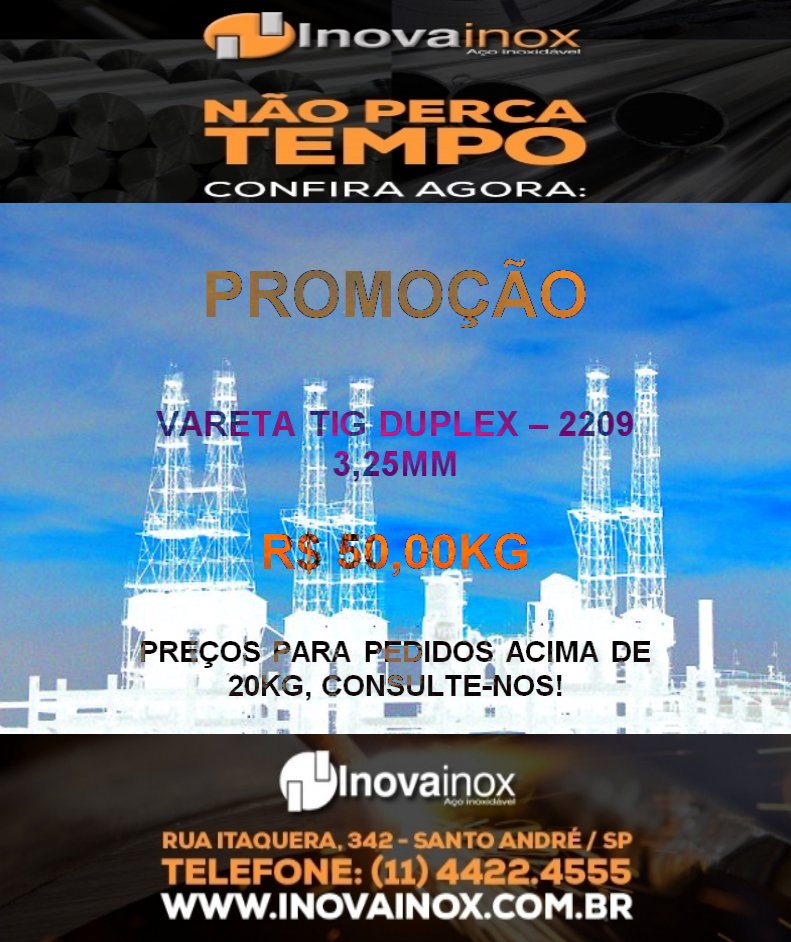 InovaInox's tweet photo. Vareta para Solda TIG Duplex https://t.co/4eVwzuIewr