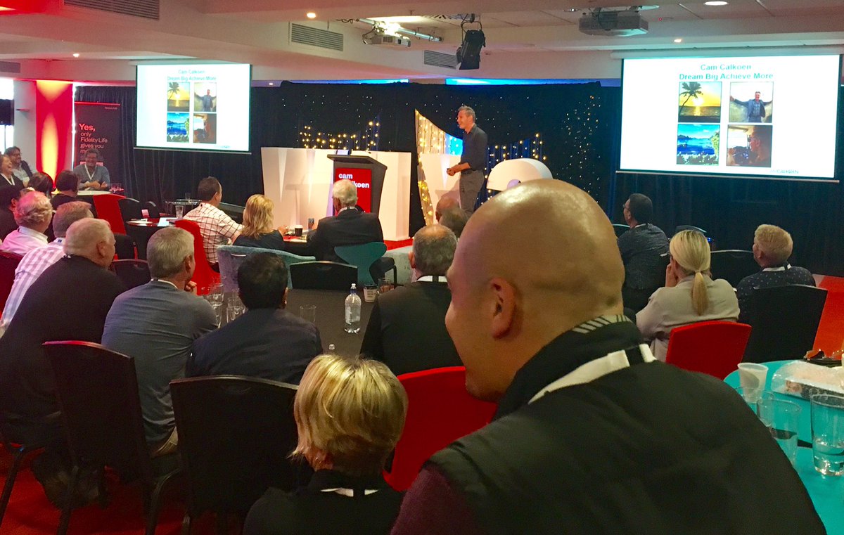 Truly inspired listening to the amazing story of <a href="/Camcalkoen/">Cam Calkoen</a> at the <a href="/FidelityLifeNZ/">Fidelity Life</a> annual conference in Wellington, New Zealand! #awesome