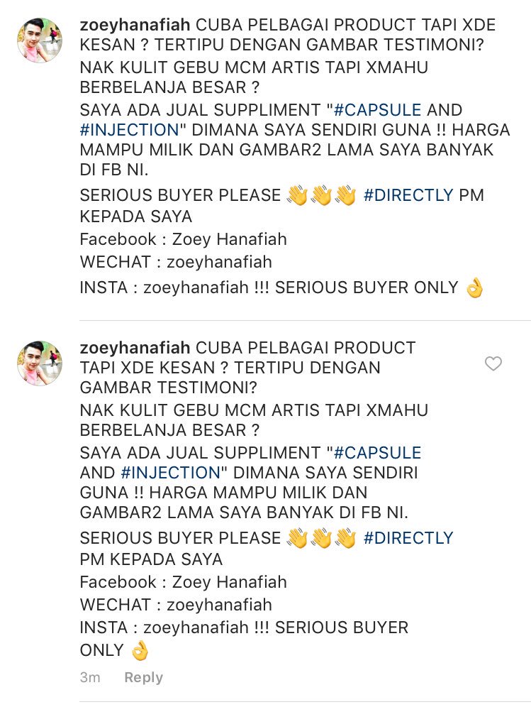 zoeyhanafiah's tweet photo. YANG NAK FLAWLESS SILA BACA #spread
#skinsupplement
#MURAH
#wechatId : zoeyhanafiah https://t.co/hnihHZqdpo