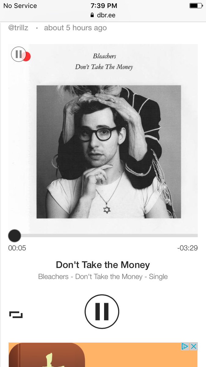 AndrewGrabelsky's tweet photo. Thank you @bleachersmusic for releasing this unreal song! Been waiting 2 years for this and you did not disappoint! @jackantonoff https://t.co/VmWtiq1NYE