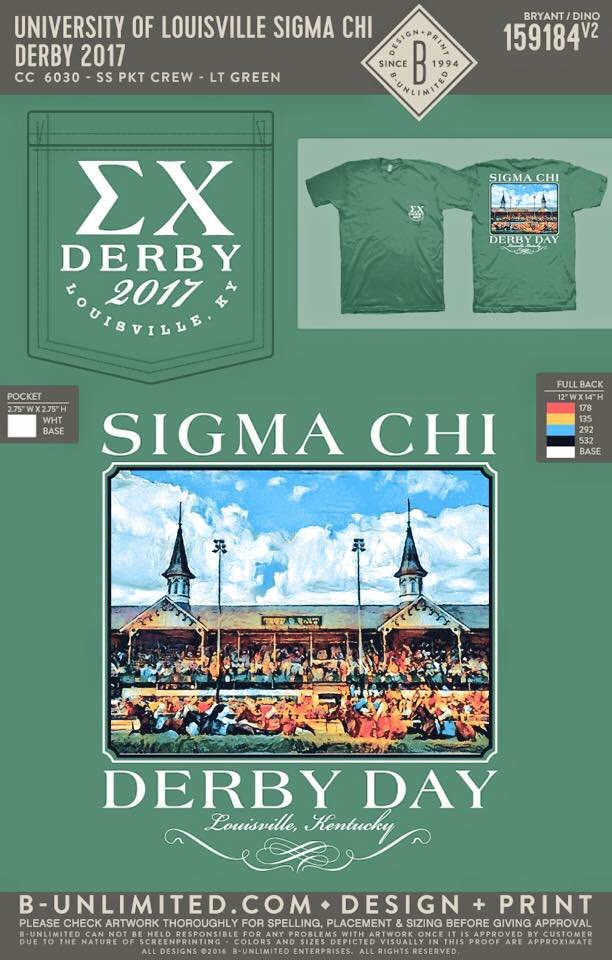 UofLSigmaChi's tweet photo. RETWEET to win one of our Derby shirts benefitting @huntsmancancer! Here's the link to purchase: https://t.co/JXesSHFVYo… https://t.co/xru6HXjX7y