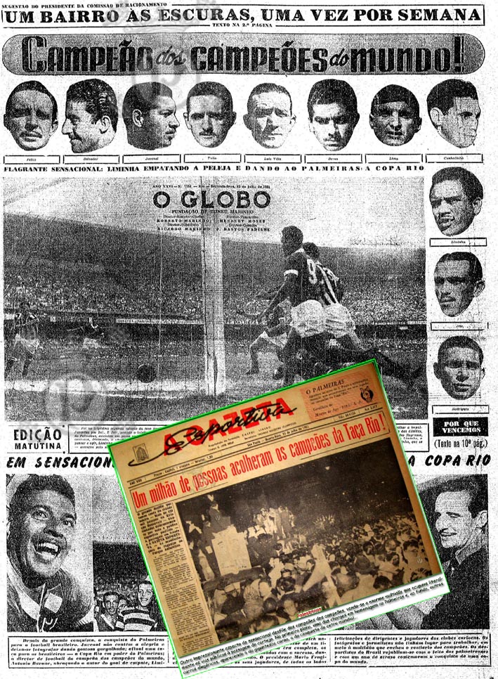 Ministro recebe da Fifa a confirmação: Palmeiras é campeão mundial de 1951