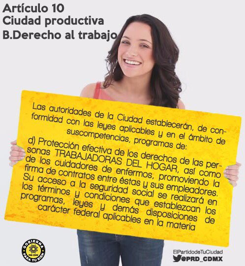 Hoy es 30 de marzo, Día Internacional de los y las #TrabajadorasDelHogar; la #ConstitucionCDMX da garantía de sus derechos laborales.