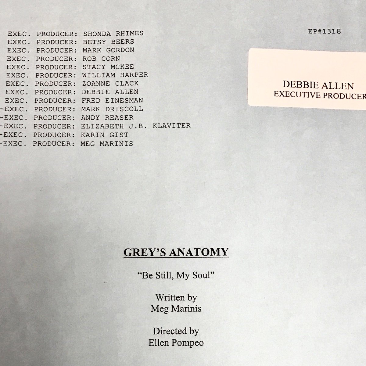 msdebbieallen's tweet image. Starting now!!!! Tissues at the ready chile! 💋 #greysanatomy @EllenPompeo #tgit