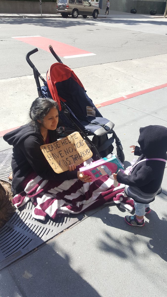 kasey_alan's tweet photo. I see women like this, begging with children in San Francisco. Is she a gypsy? Roma? See on bart. They all know each other. Near moscone https://t.co/fMIkSSKD6a