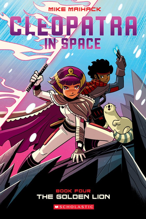 mikemaihack's tweet photo. I draw a GN series about a teen Cleopatra in space. 3 books out now from @GraphixBooks. #4 available for preorder. https://t.co/iQcisVlsz5 https://t.co/BB7mFO19FN