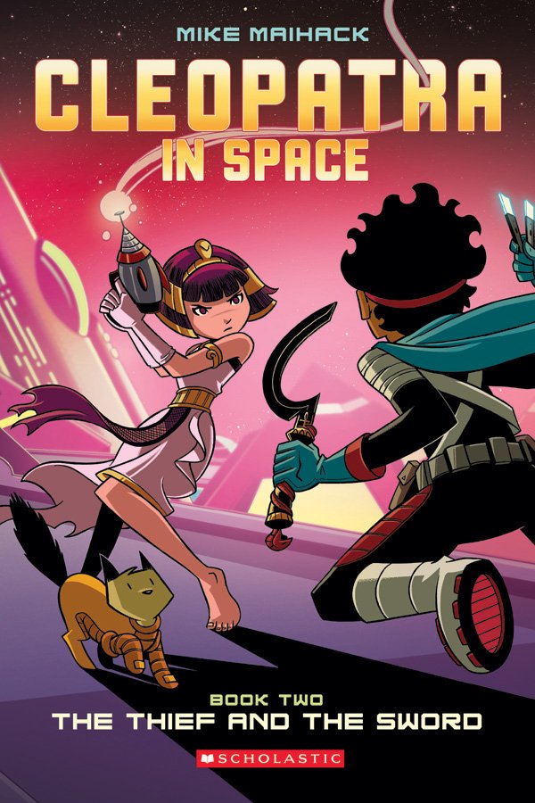 mikemaihack's tweet photo. I draw a GN series about a teen Cleopatra in space. 3 books out now from @GraphixBooks. #4 available for preorder. https://t.co/iQcisVlsz5 https://t.co/BB7mFO19FN