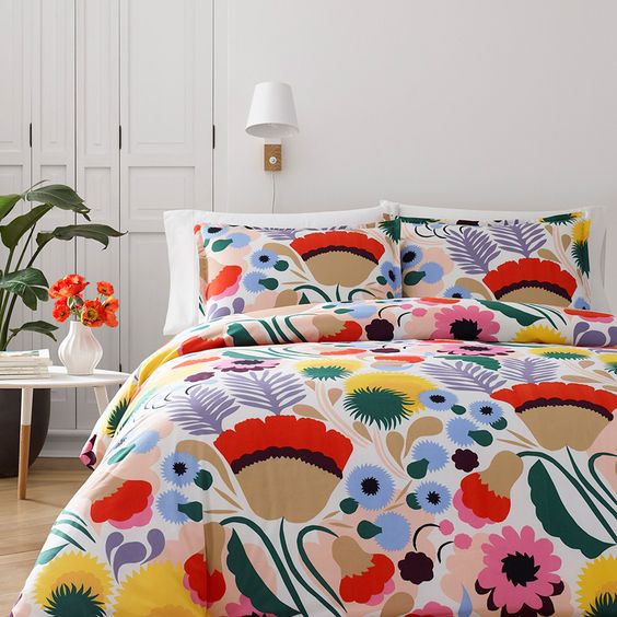 BeddingStyle's tweet photo. Who loves this new Marimekko comforter? Beautiful, bold botanical design! https://t.co/v7J4wGJf9d https://t.co/O62BITpDtM