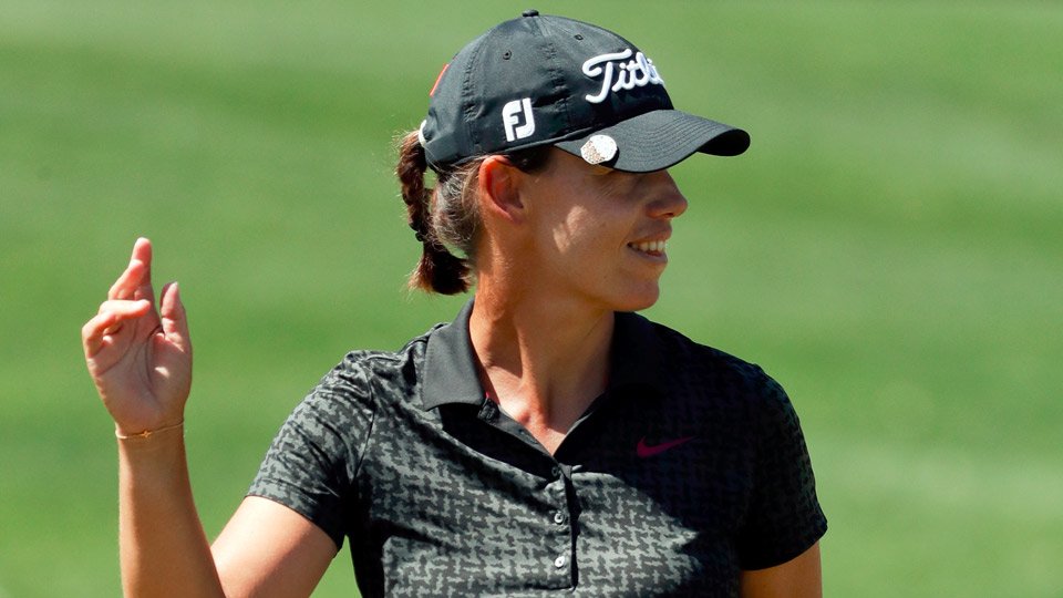Karine Icher leads after a wind-shortened opening day at the LPGA's first major of 2017 bit.ly/2oErCM2 https://t.co/2qs1jhSOvH