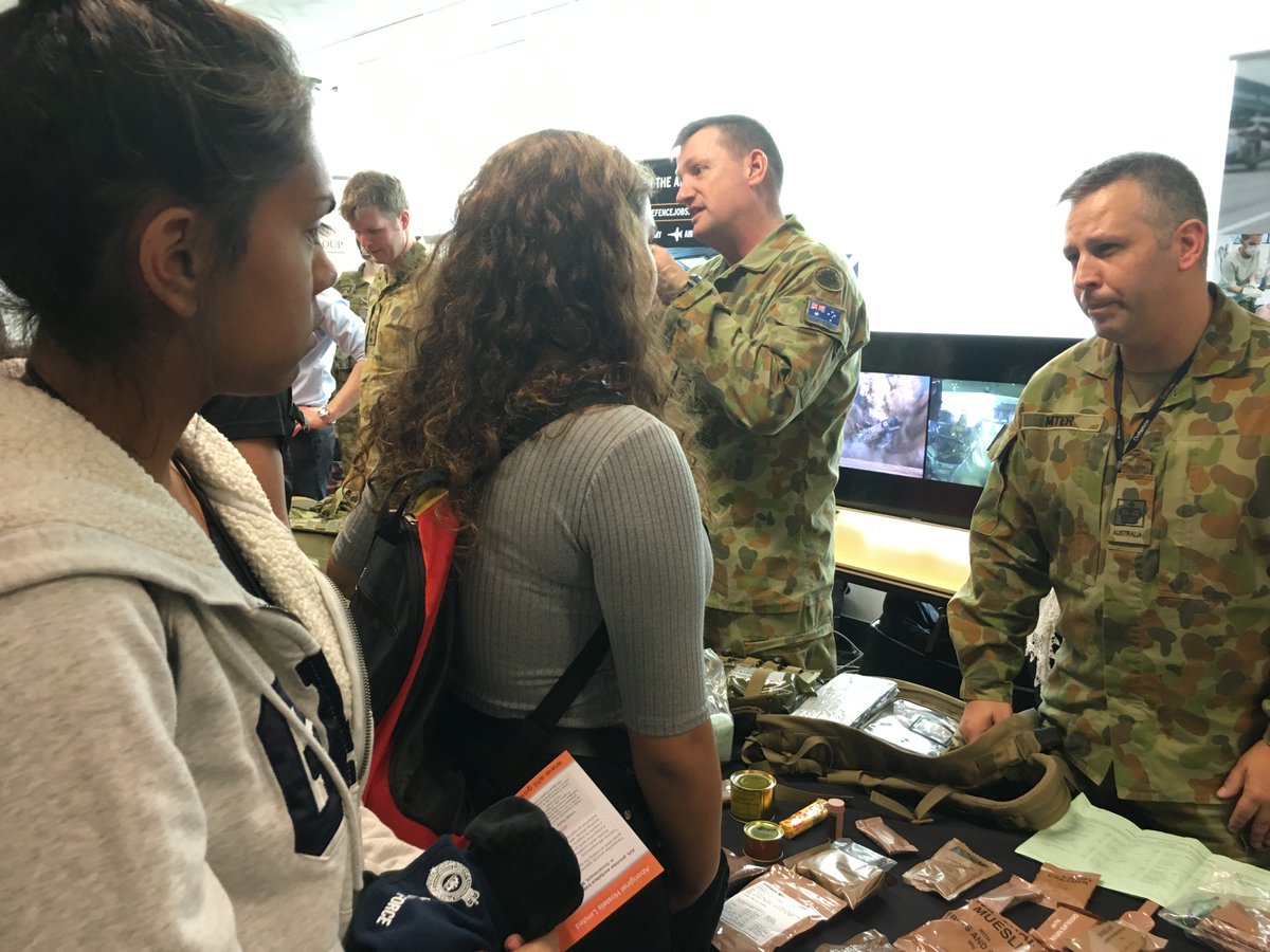 AIEFoundation's tweet photo. Students at #WEX2017 explore careers at @pmc_gov_au, the Australian Defence Force and @CommsAU https://t.co/PHbfbh0qr9