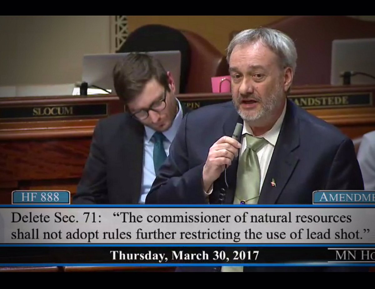 WaterfowlDoxies's tweet photo. .@JBeckerFinn's amendment is based on SCIENCE. Lead is POISONOUS. @RepRickHansen & @RepKarenClark support amendment. #MNLeg #CantStopScience https://t.co/tGaRdHtKhc