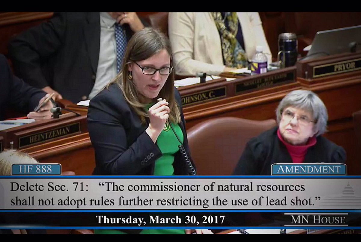 WaterfowlDoxies's tweet photo. .@JBeckerFinn's amendment is based on SCIENCE. Lead is POISONOUS. @RepRickHansen & @RepKarenClark support amendment. #MNLeg #CantStopScience https://t.co/tGaRdHtKhc