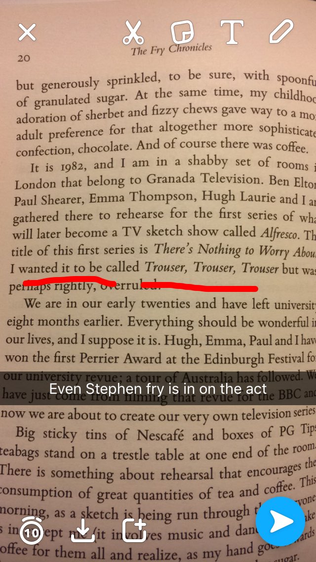 HildBedeAFC's tweet photo. @stephenfry knows the song https://t.co/lo0iAWDheW