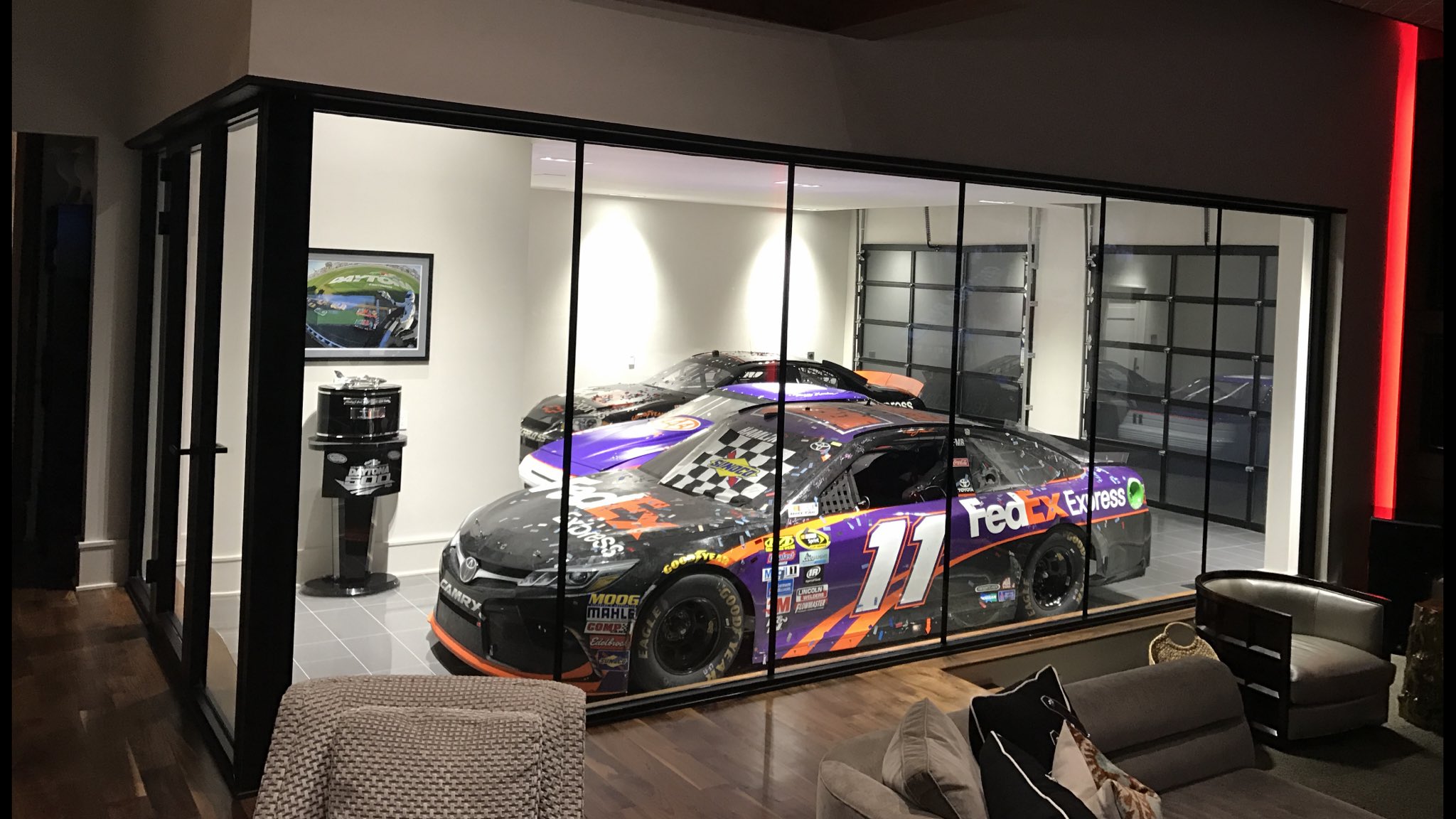 denny hamlin living room