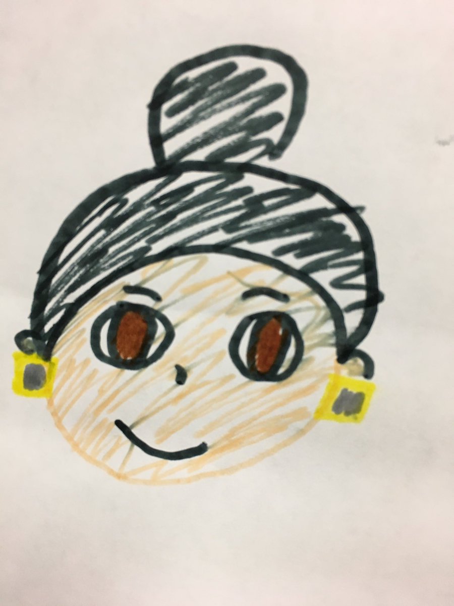 jade_chatman's tweet photo. Portraits by my students. It's seems a may be an 80 year old woman. 😂 https://t.co/T2ye8NVbLC