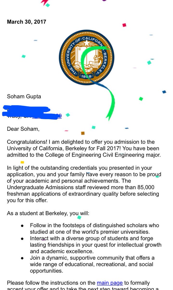 soham_gupta9's tweet photo. Blessed to have been accepted into the #1 Civil Engineering School in the nation. That's something. We litty. #berkeley2021? https://t.co/q0JVAtEu1a