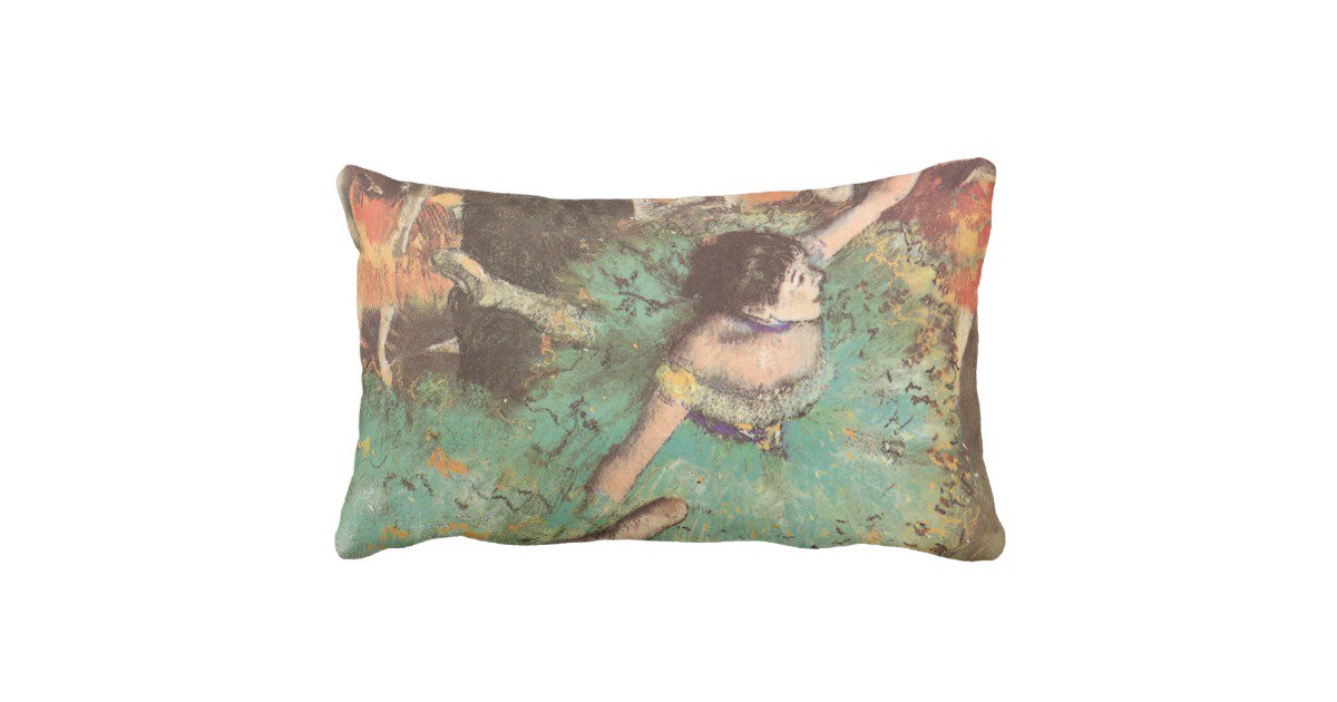 TeeLoft's tweet photo. This beautiful #pillow via @masterpiececafe is on sale today at https://t.co/5KQ3MBRdJ1 • #Ballet #Degas #EdgarDegas #GreenDancer https://t.co/ar1eZSYsDB