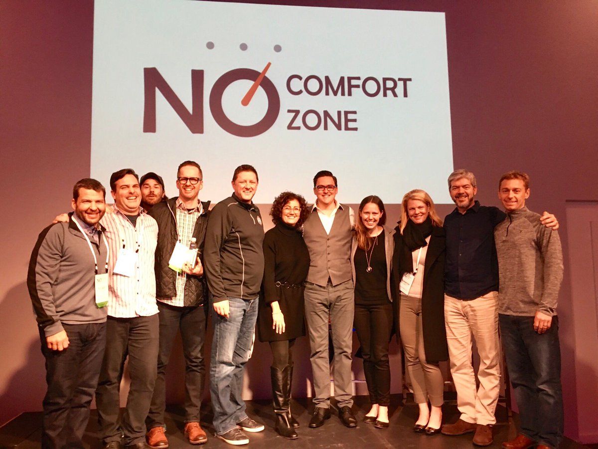 helpfulhuman's tweet photo. Our founder @markgustav with his #EOSeattle mates at the EO retreat posing with #essentialism author @GregoryMcKeown https://t.co/Q9ZSVX4Zyw