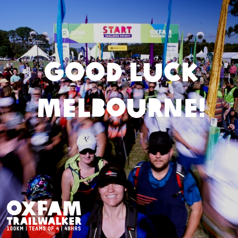 OAusTrailwalker's tweet photo. Good luck to all the #Melbourne Trailwalkers setting off today! #Adventure #Running #Walking #OxfamTrailwalker https://t.co/Ma8JNBDzZd https://t.co/K6QQQ8Rryq